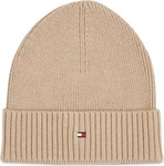 Tommy Hilfiger AM0AM12796-Z00-OS, Tommy Hilfiger Flag Pima Beanie Beige Ivory...