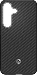 Samsung Spigen Enzo Aramid Magnet Galaxy S25 Phone Case Schwarz Black