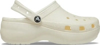 Crocs 207241-0WV-W11, Crocs Classic Platform Glitter Clogs Beige EU 42-43 Frau Chalk