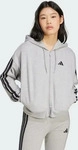 Adidas JE0055/XS, Adidas Essentials 3 Stripes French Terry Full Zip Sweatshirt Grau