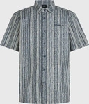 O'neill 2650047-35159-M, O'neill Print Short Sleeve Shirt Grau M Mann Blue Pressed