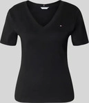 Tommy Hilfiger WW0WW40584-BDS-2X, Tommy Hilfiger Slim Cody Plus Size Short Sleeve V