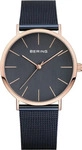 Bering 13436-367, Bering 13436-367 Quartz 36 Mm Woman Watch Blau Frau Rose Gold...