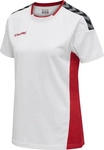 Hummel 204921-9402-XS, Hummel Authentic Poly Kurzarm-t-shirt White / True Red Frau