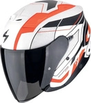 Scorpion 123-492-164-L, Scorpion Exo-z1 Vue Open Face Helmet Wei&szlig; L Matt White / Red