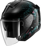 Shark HE3814E-KVX-S, Shark Skwal Jet Reptaia Ece Open Face Helmet Schwarz S Black /