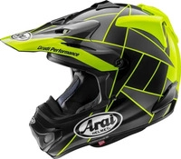 Arai 185-0362-04, Arai Mx-v Evo Peak Off-road Helmet Schwarz L Black / Grey / Yellow