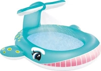 Intex 57440-UNIT, Intex Inflatable Whale With Sprinkler Pool Blau Blue