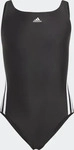 Adidas IB6009/128, Adidas 3s Swimsuit Schwarz 7-8 Years M&auml;dchen Black / White