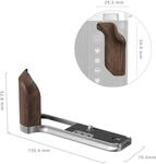 SmallRig 5265 L-Shape Mount Plate mit Wooden Handle f&uuml;r Fujifilm GFX100RF Silber