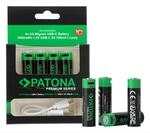 Patona Premium USB-C 4x AA Mignon Akkus 3000 mWh