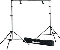 Manfrotto 1314B Kompl. Set m. 2 Lampenstativen, Querstange, Klemmen u Tasche