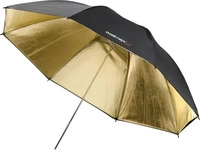Walimex Reflexschirm schwarz/gold 2-lagig, 109 cm