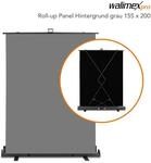 Walimex pro Roll-up Panel Hintergrund grau 155x200