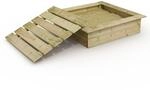 Sandkasten mit Deckel King Kong 120x120 cm - Stabiler Spielplatz f&uuml;r den Garten -