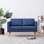 2-sitzer-sofa Stoff Blau Vidaxl