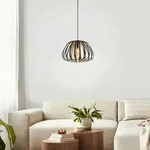 Eglo 99666 H&auml;ngeleuchte Encinitos Schwarz, Gold H:110 &Oslash;:37,5cm Dimmbar