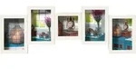 Rustic Galerier., 4x10x15 Und 1x10x10 Cm, Weiss