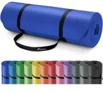 Tresko Yogamatte Fitnessmatte Gymnastikmatte Pilates 185x60x1,5cm Dunkelblau