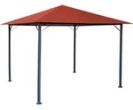 Quick-star - Metall Garten Pavillon Nizza 3x3m Antik Partyzelt Terra / Rotorange Ral