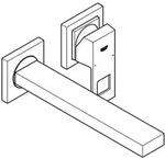 Grohe Fertigmontageset Eurocube H Grap G, Wt-2-l.-wandarm., Ausl. 231mm