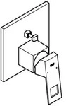 Eurocube Einhand-wannenbatterie Automatische Umstellung, - Grohe