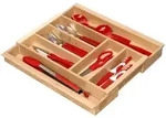 Orga-box Iii Buche Besteckeinsatz Ausziehbar 40 - 60 Cm 5 - 7 F&auml;cher F&uuml;r...