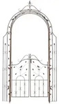 Clp - Rosenbogen Grenada Mit Tor Antik Braun