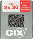 Spax Gix-c F&uuml;r Gipsfaser, 3,9 X 30 Mm, 150 St&uuml;ck, Vollgewinde, Spitzer Fr&auml;skopf,