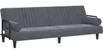 Schlafsofa Mit Armlehnen Dunkelgrau Samt Vidaxl