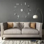 Wanduhr 3d Modernes Design 100 Cm Xxl Silber
