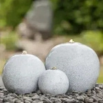 Heissner Gartenbrunnen Saphira Led Grau