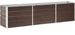 Garten-hochbeet Verzinkter Stahl 240&times;40&times;45 Cm Braun Vidaxl