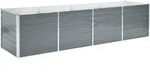 Garten-hochbeet Verzinkter Stahl 320x80x77 Cm Grau Vidaxl