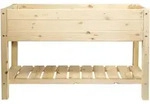 Hochbeet Massiv L 118x40x78cm Kiefernholz Natur - Mgc24