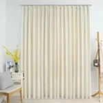 Verdunkelungsvorhang Mit Haken Samt Creme 290 X 245 Cm Vidaxl