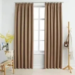 Verdunkelungsvorh&auml;nge Mit Haken 2 Stk. Taupe 140x225cm Vidaxl