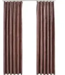 Verdunkelungsvorh&auml;nge Haken 2 Stk. Samt Antik-rosa 140x245cm Vidaxl