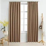 Verdunkelungsvorh&auml;nge Mit Haken 2 Stk. Taupe 140x175cm Vidaxl