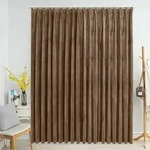 Vidaxl Blackout Curtain With Hooks Velvet Beige 290x245 Cm