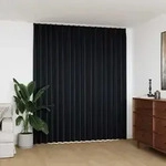 Verdunkelungsvorhang Mit Haken Schwarz 290 X 245 Cm Vidaxl