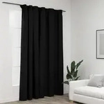 Verdunkelungsvorhang Mit Haken Leinenoptik Anthrazit 290x245 Cm Vidaxl