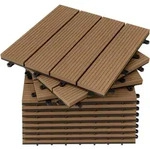 Casaria&reg; Wpc-fliesen Terrassenfliesen Holzfliesen 30x30cm Balkon Terrasse Pool