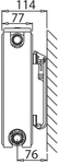 Heizk&ouml;rper Stelrad Compact All-in Typ 21 - 612w - H700 X L400 Mm - 0214072104
