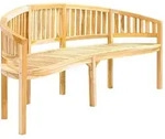 Bananenbank 200 Cm Massivholz Teak Vidaxl
