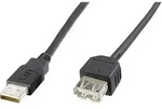 Digitus - Usb-kabel Usb 2.0 Usb-a Stecker, Usb-a Buchse 3.00 M Schwarz
