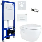 H&auml;nge Dusch Wc Taharet Bidet Toilette Vorwandelement Sp&uuml;lkasten + Ventil +...