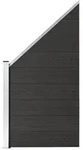 Zaunelement Wpc 95x(105-180) Cm Schwarz - Vidaxl