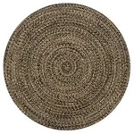 Vidaxl Handmade Rug Jute Black And Natural 120 Cm