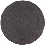 Teppich Handgefertigt Jute Rund 180 Cm Dunkelgrau Vidaxl